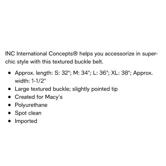 INC  Textured Buckle Belt - Picture 7 of 7